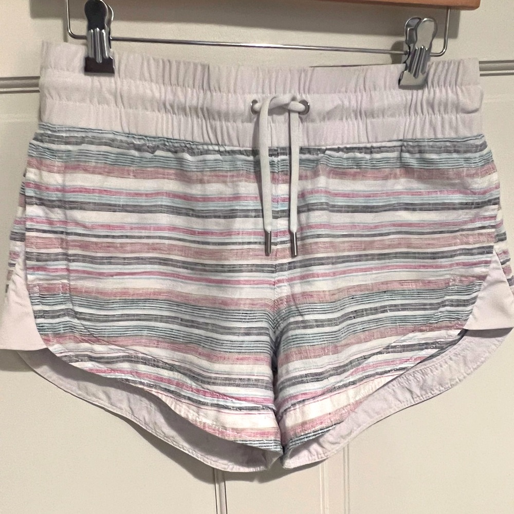 Athleta Women's Size 6 Cabo Beachside Linen Shorts With Drawstring